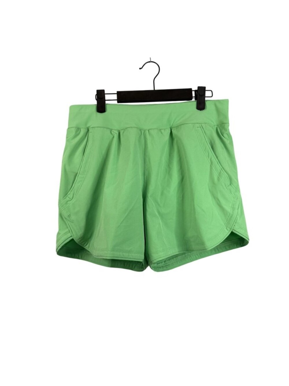 Lands End Womens Active Shorts With Pockets Green Size 10 Lightweight Stretchy L